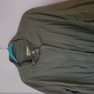 Ava & Viv Lightweight Green Zip & Button Jacket Size 4plus